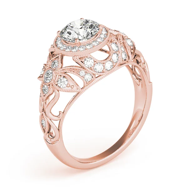 Vintage Inspired Halo Engagement Ring - Image 12