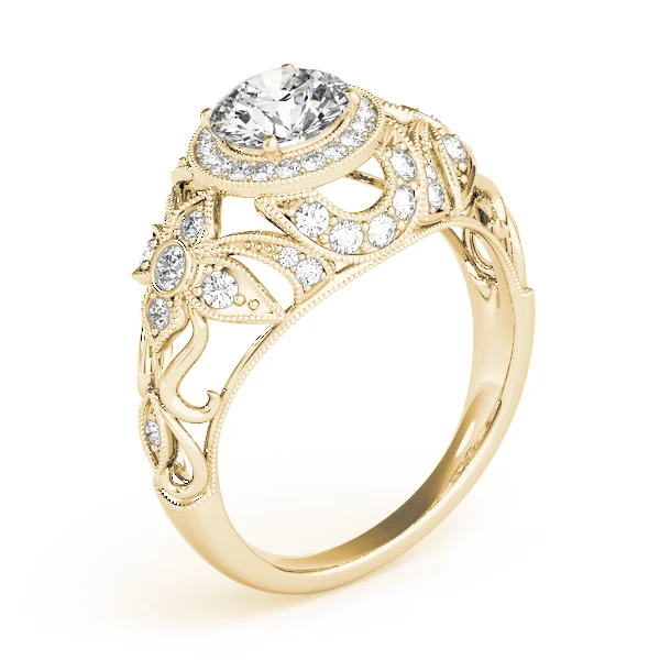 Vintage Inspired Halo Engagement Ring - Image 8