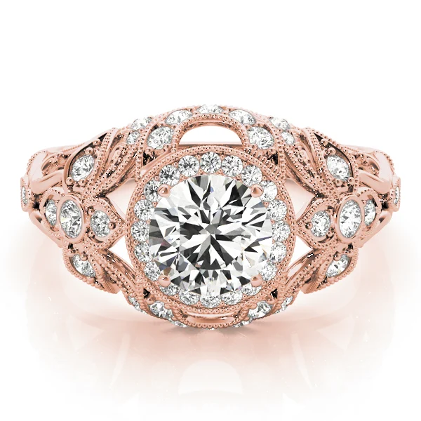 Vintage Inspired Halo Engagement Ring - Image 11