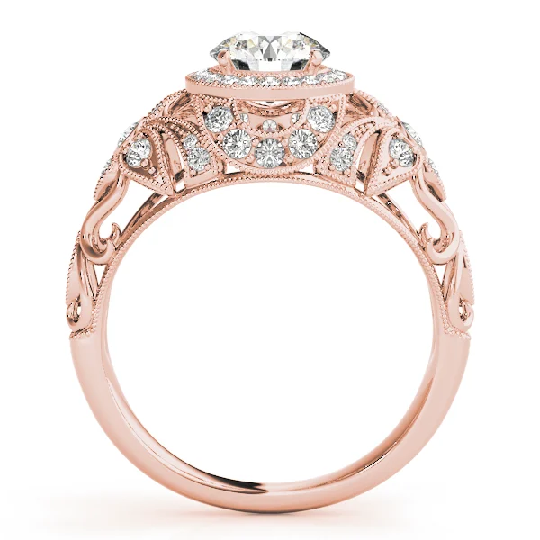 Vintage Inspired Halo Engagement Ring - Image 10