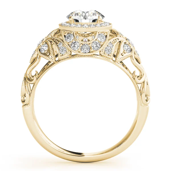 Vintage Inspired Halo Engagement Ring - Image 6