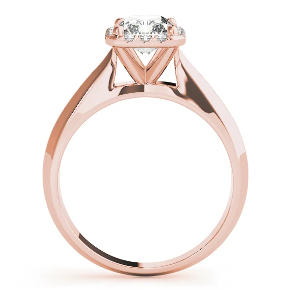 Solitaire Halo Emerald Engagement Ring - Image 10