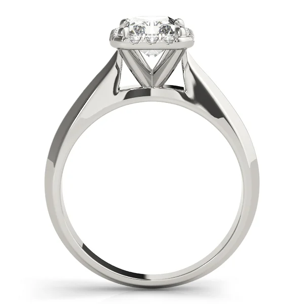 Solitaire Halo Emerald Engagement Ring - Image 2