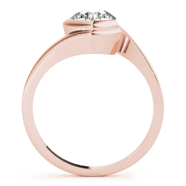 Bypass Swirl Solitaire Engagement Ring - Image 10
