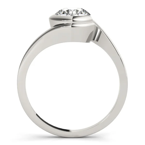 Bypass Swirl Solitaire Engagement Ring - Image 2