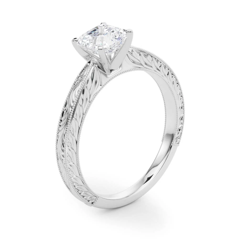 Vintage-inspired Milgrain Engagement Ring - Image 31