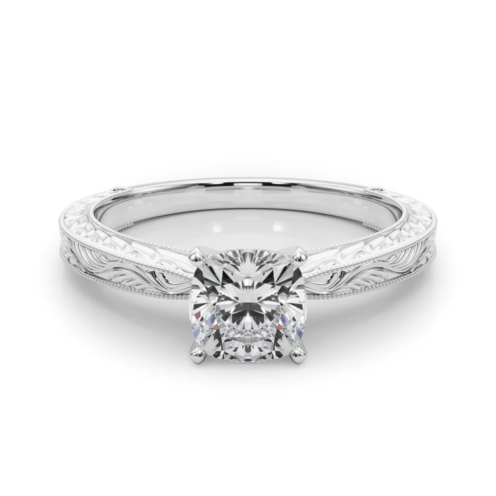 Vintage-inspired Milgrain Engagement Ring - Image 22