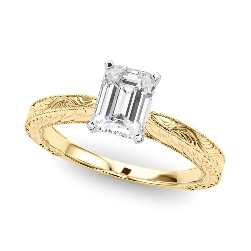 Vintage-inspired Milgrain Engagement Ring - Image 51