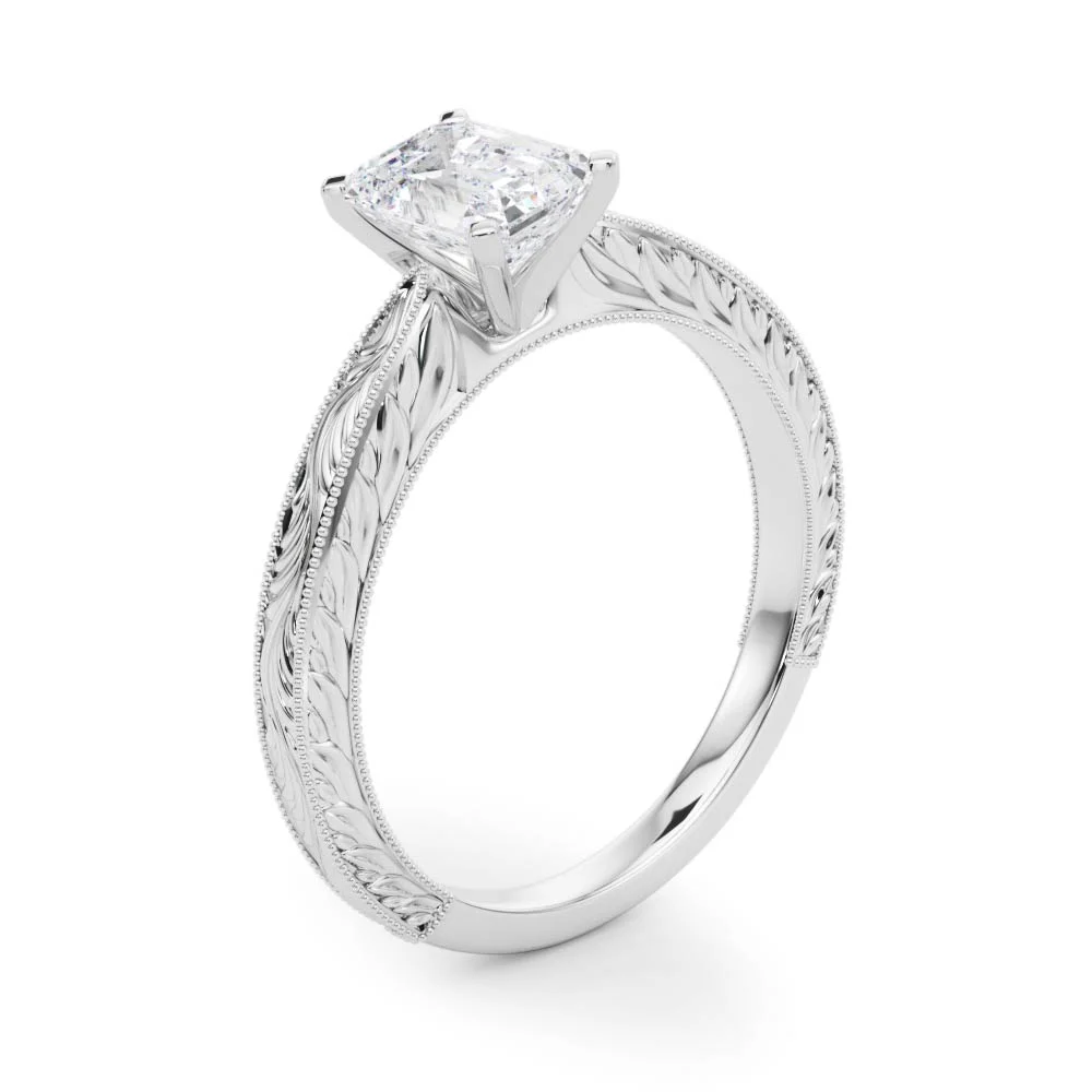 Vintage-inspired Milgrain Engagement Ring - Image 33