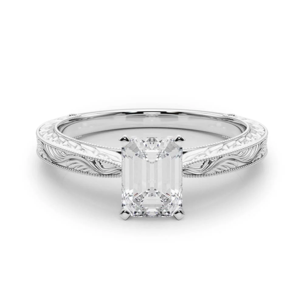 Vintage-inspired Milgrain Engagement Ring - Image 23