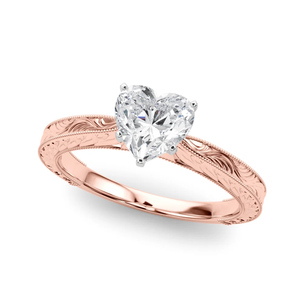 Vintage-inspired Milgrain Engagement Ring - Image 100