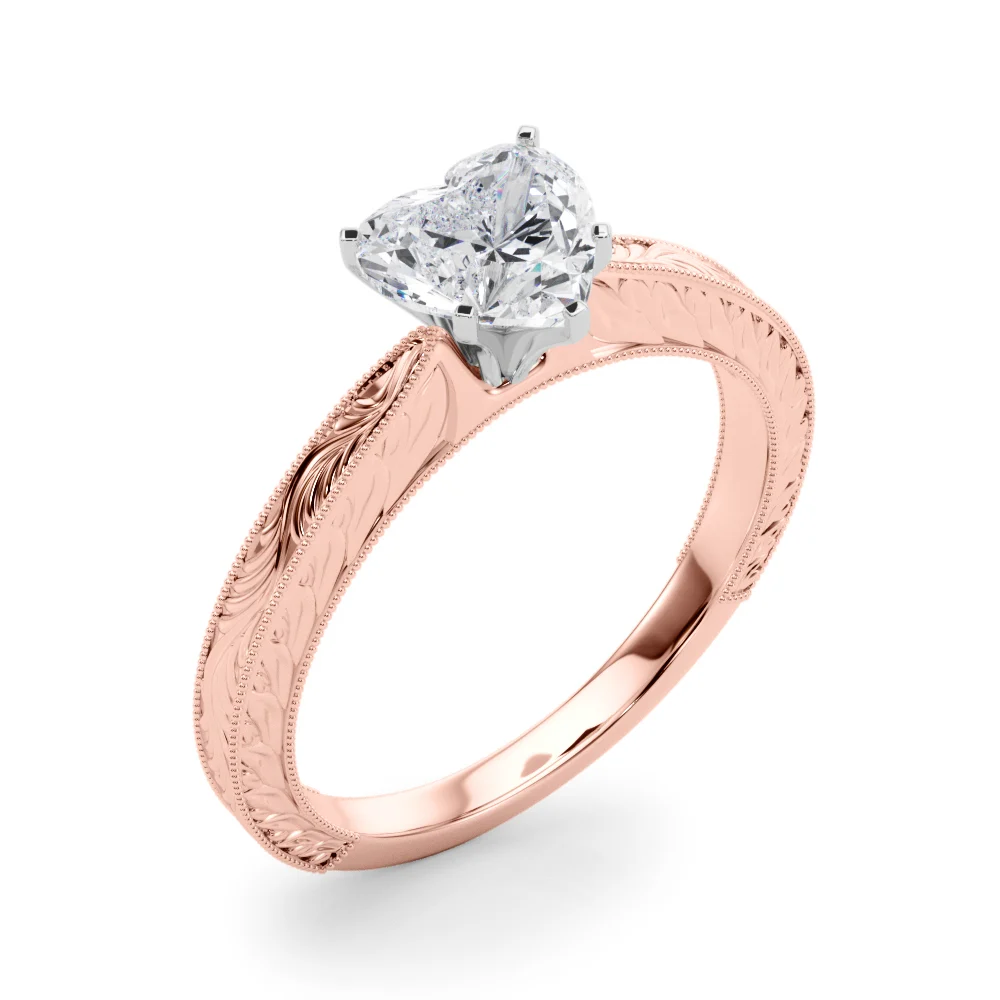 Vintage-inspired Milgrain Engagement Ring - Image 130