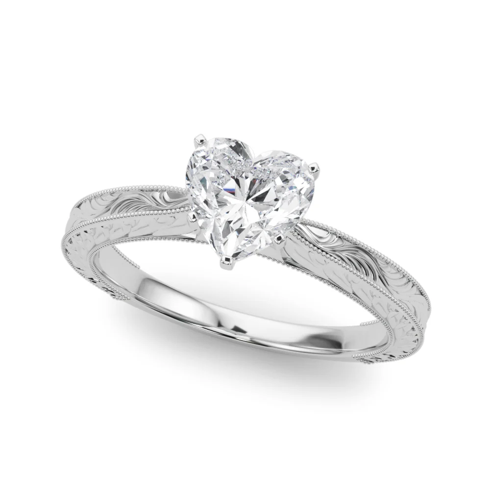 Vintage-inspired Milgrain Engagement Ring - Image 4