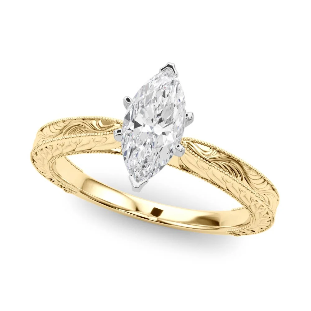 Vintage-inspired Milgrain Engagement Ring - Image 53