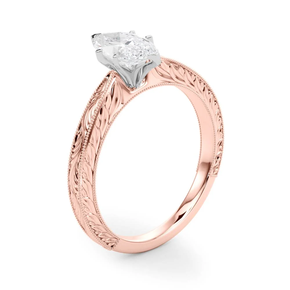 Vintage-inspired Milgrain Engagement Ring - Image 131