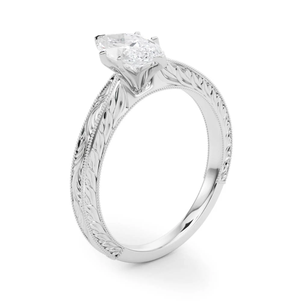 Vintage-inspired Milgrain Engagement Ring - Image 35