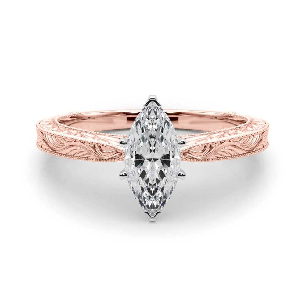 Vintage-inspired Milgrain Engagement Ring - Image 121
