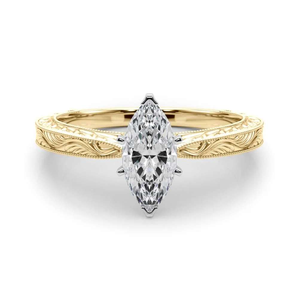 Vintage-inspired Milgrain Engagement Ring - Image 73