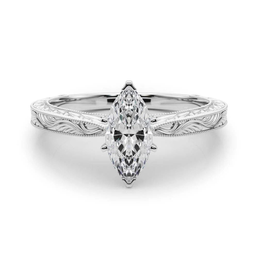 Vintage-inspired Milgrain Engagement Ring - Image 25