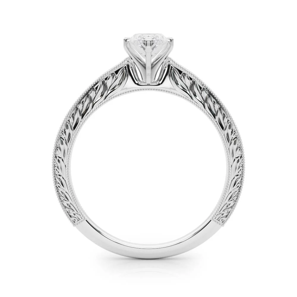 Vintage-inspired Milgrain Engagement Ring - Image 15