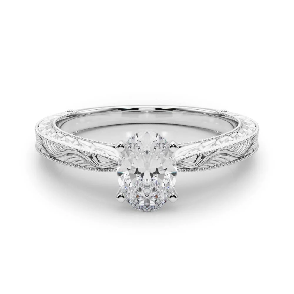 Vintage-inspired Milgrain Engagement Ring - Image 26