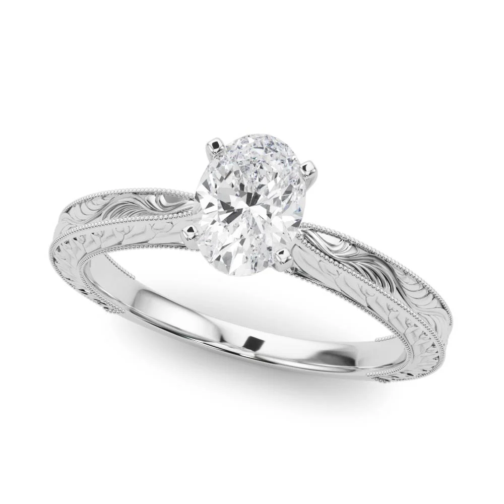Vintage-inspired Milgrain Engagement Ring - Image 6