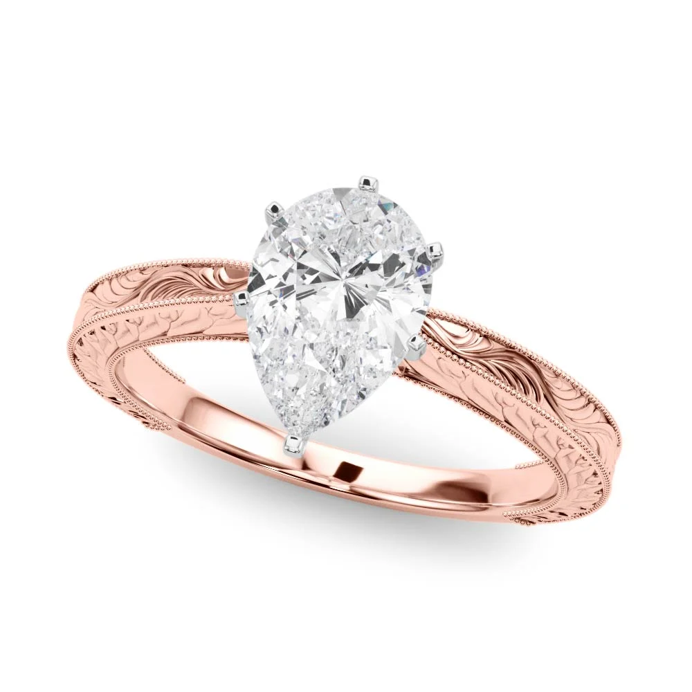 Vintage-inspired Milgrain Engagement Ring - Image 103