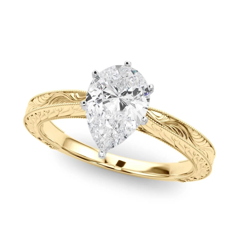 Vintage-inspired Milgrain Engagement Ring - Image 55