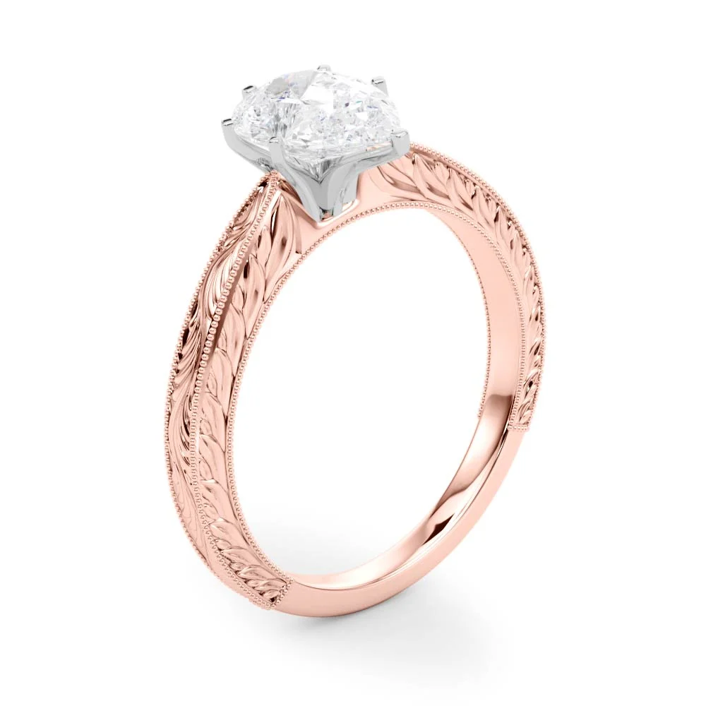 Vintage-inspired Milgrain Engagement Ring - Image 133