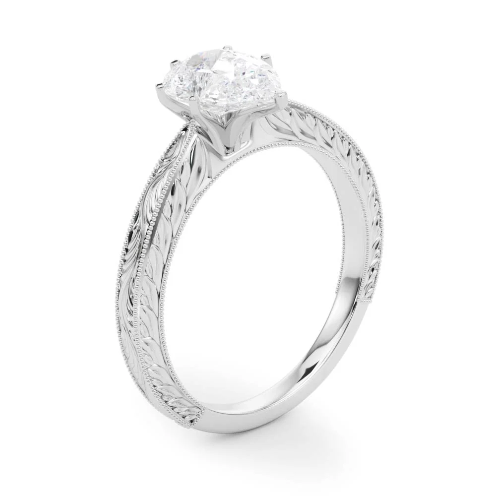 Vintage-inspired Milgrain Engagement Ring - Image 37