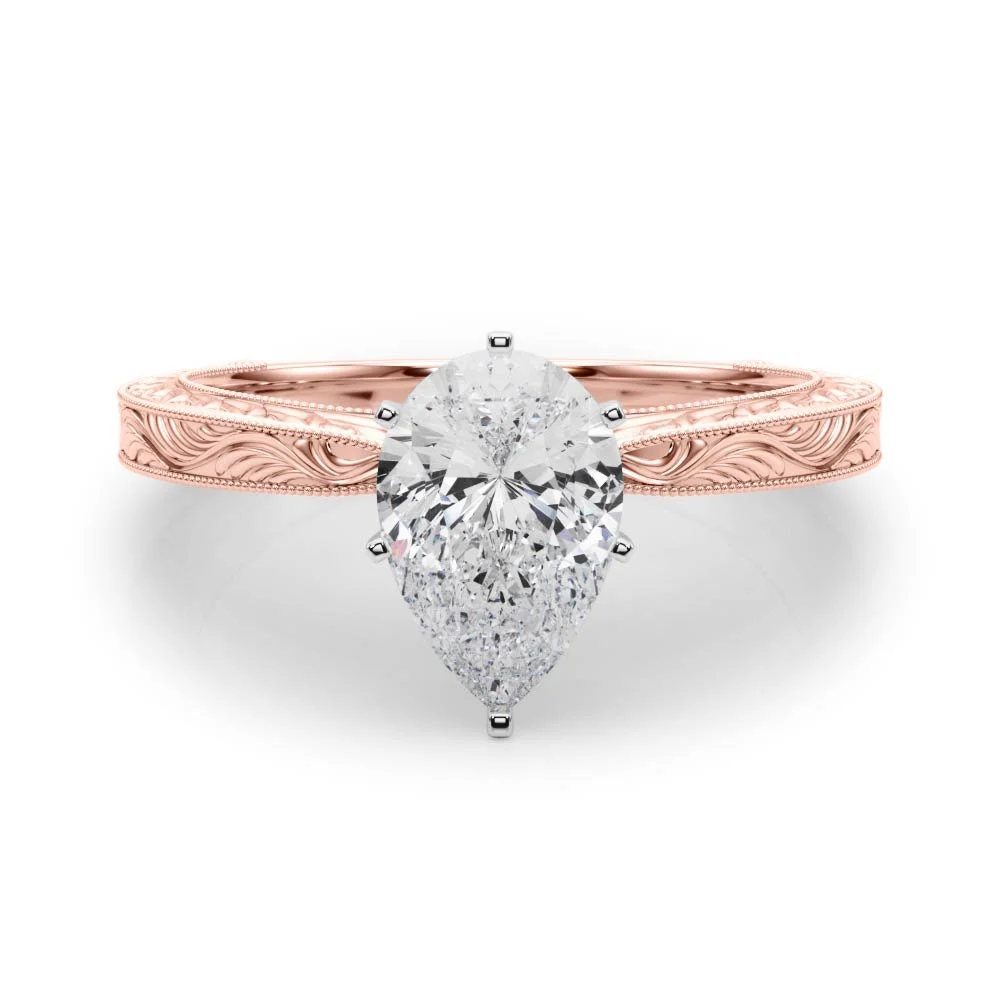 Vintage-inspired Milgrain Engagement Ring - Image 123