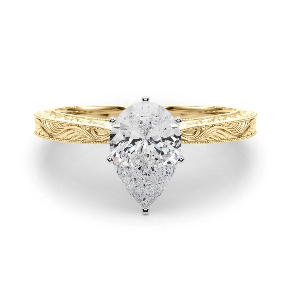 Vintage-inspired Milgrain Engagement Ring - Image 75