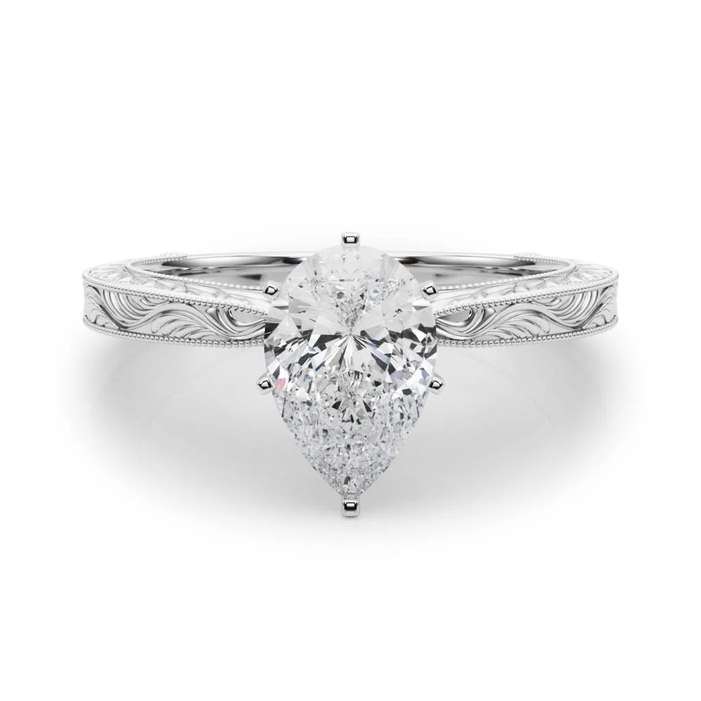 Vintage-inspired Milgrain Engagement Ring - Image 27