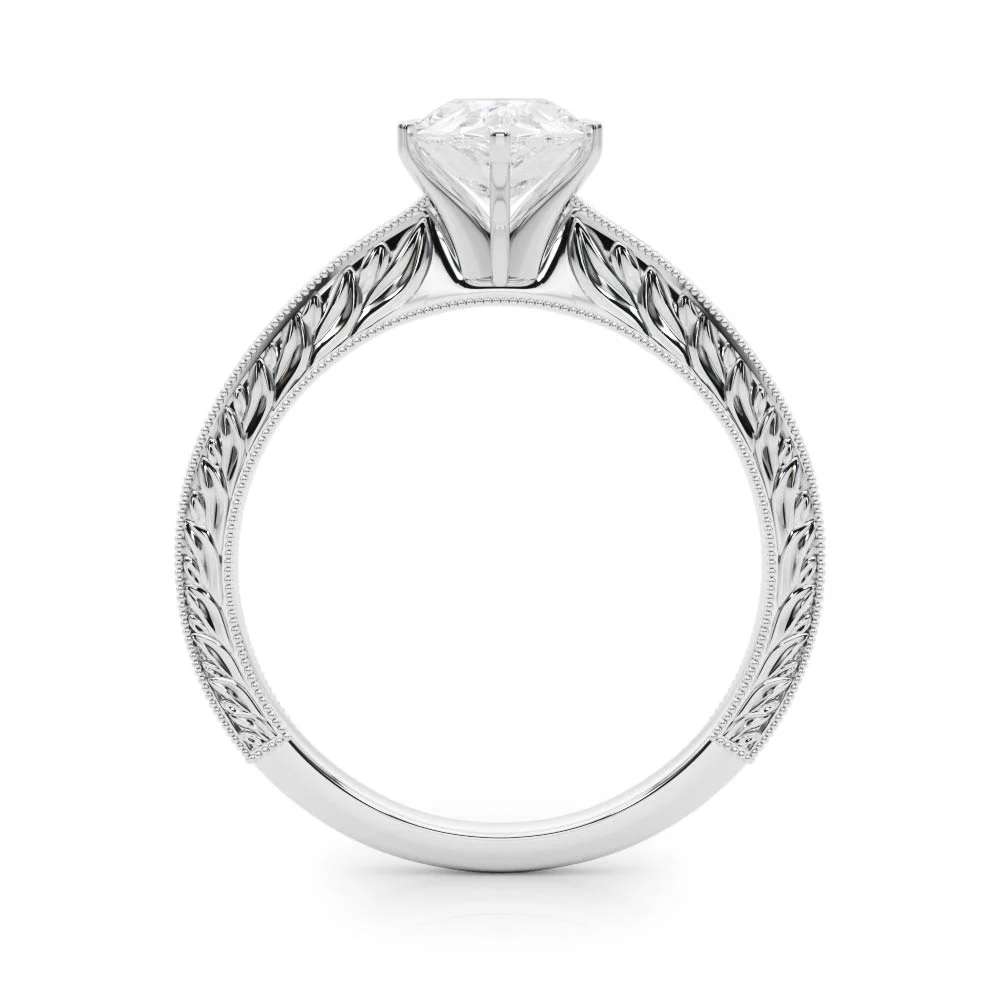 Vintage-inspired Milgrain Engagement Ring - Image 17