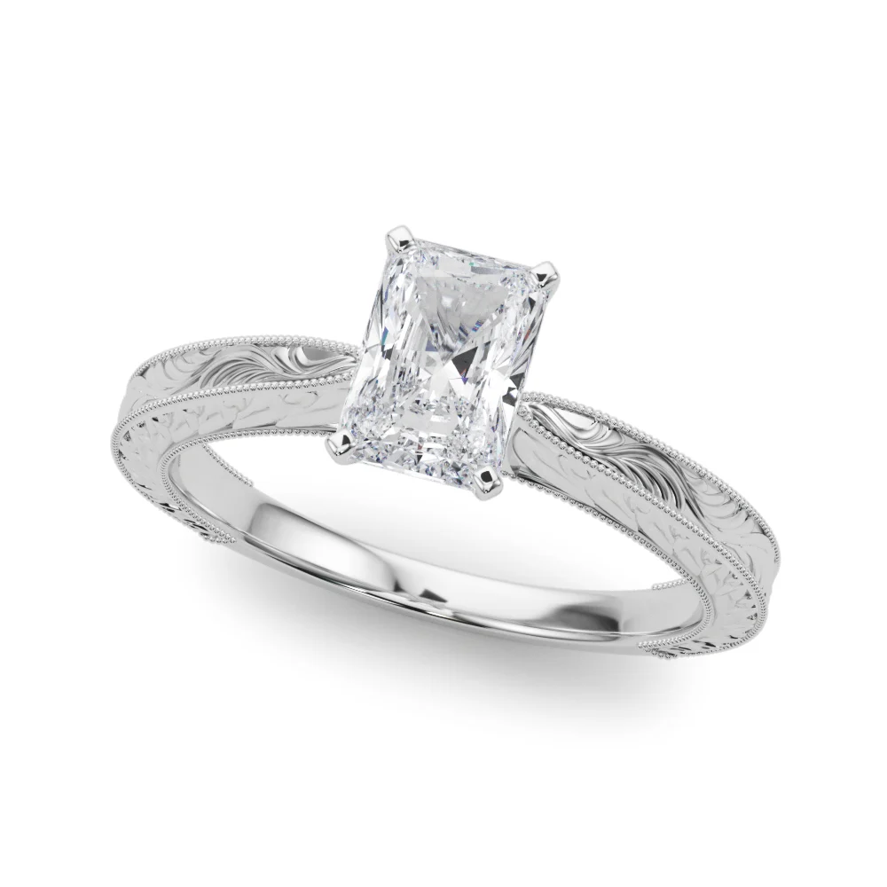 Vintage-inspired Milgrain Engagement Ring - Image 8