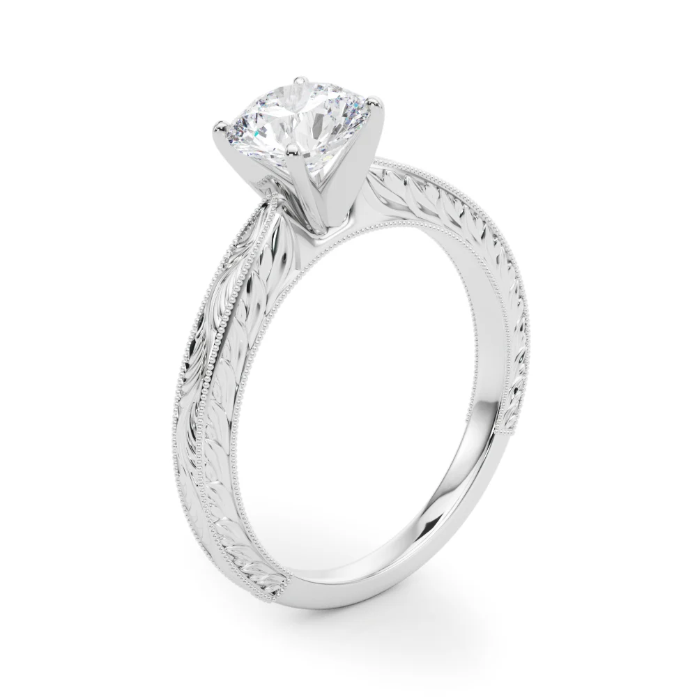 Vintage-inspired Milgrain Engagement Ring - Image 39