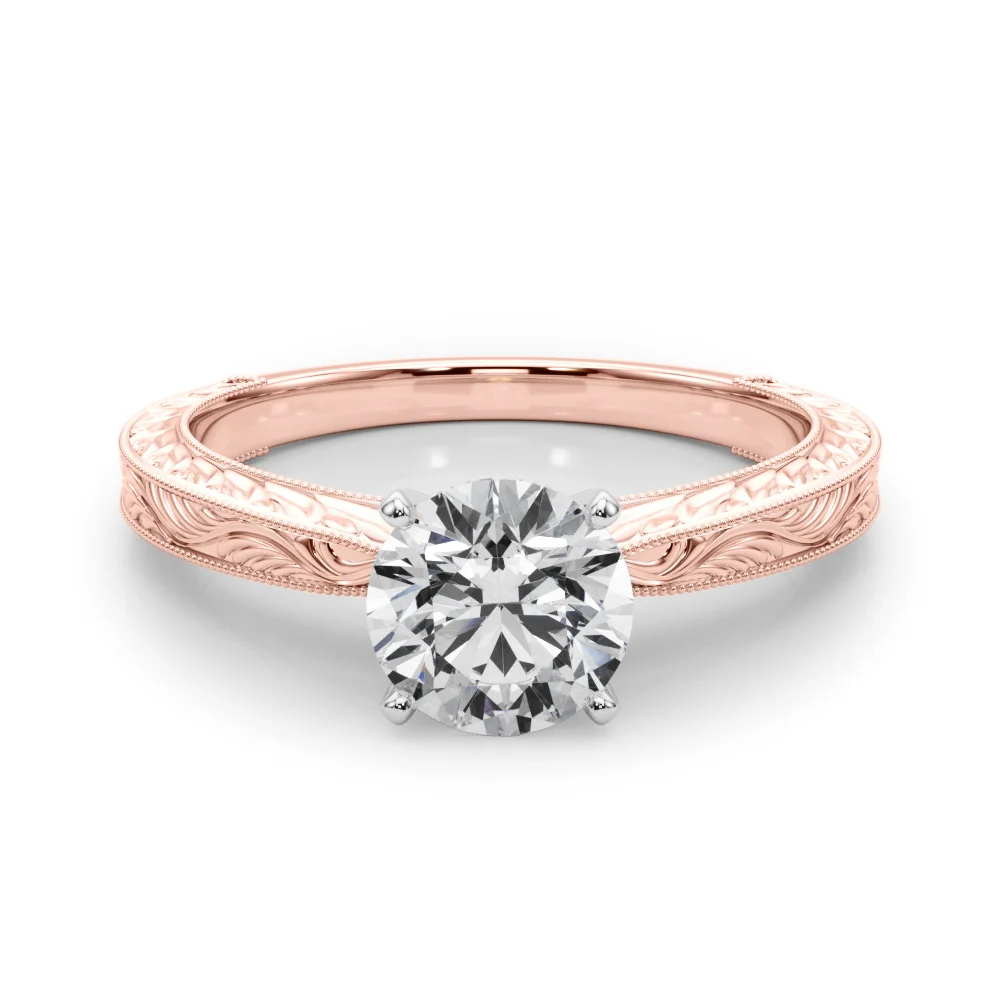 Vintage-inspired Milgrain Engagement Ring - Image 125