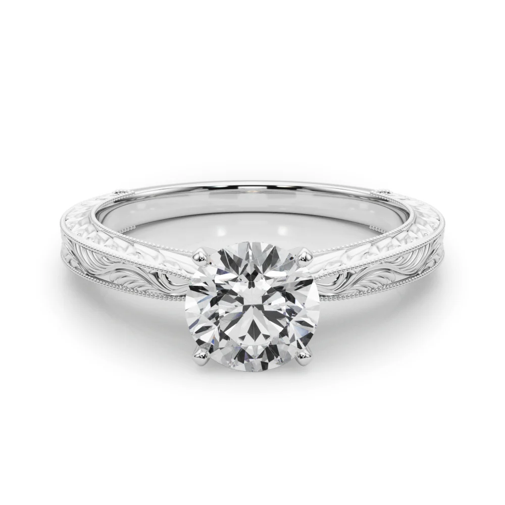 Vintage-inspired Milgrain Engagement Ring - Image 29