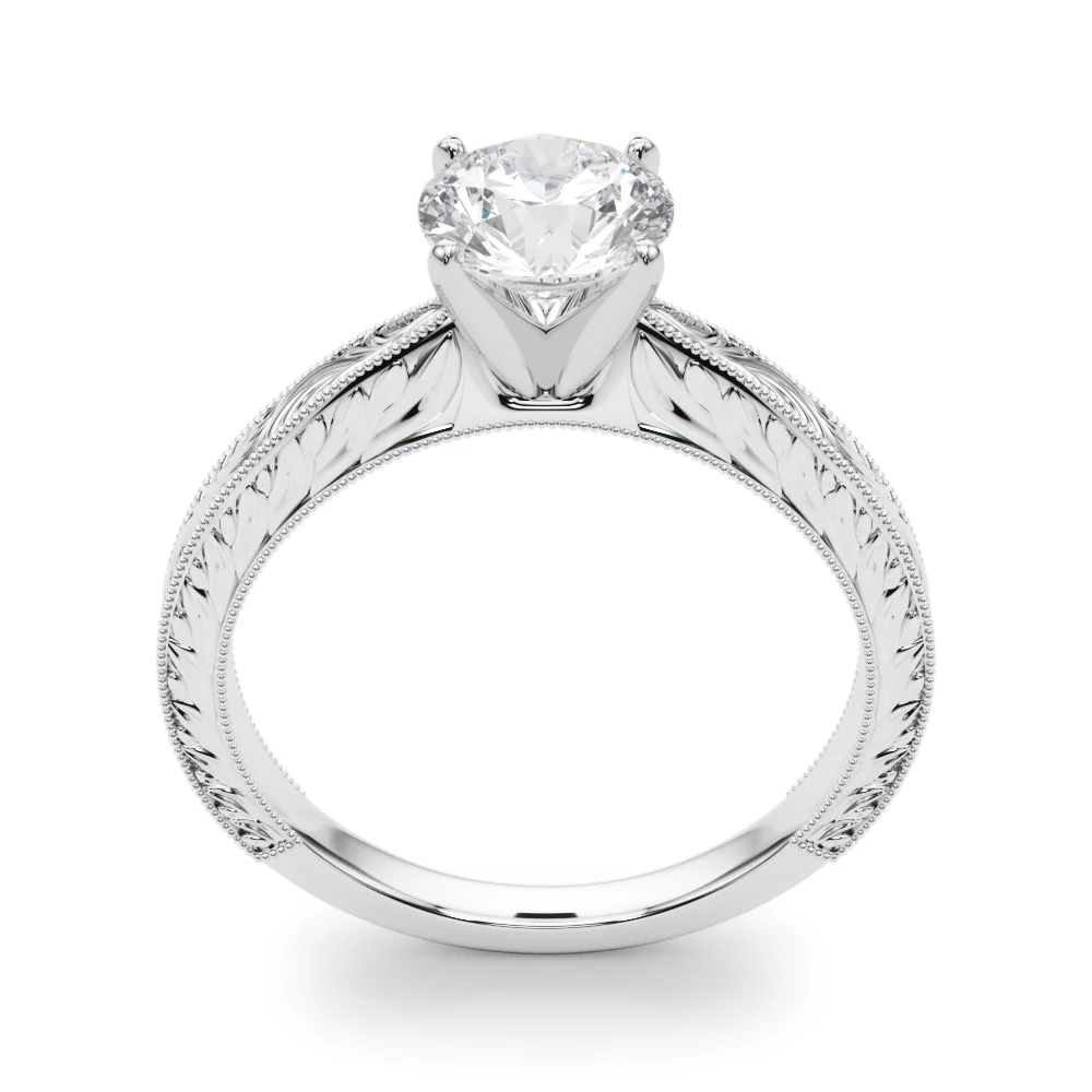 Vintage-inspired Milgrain Engagement Ring - Image 19