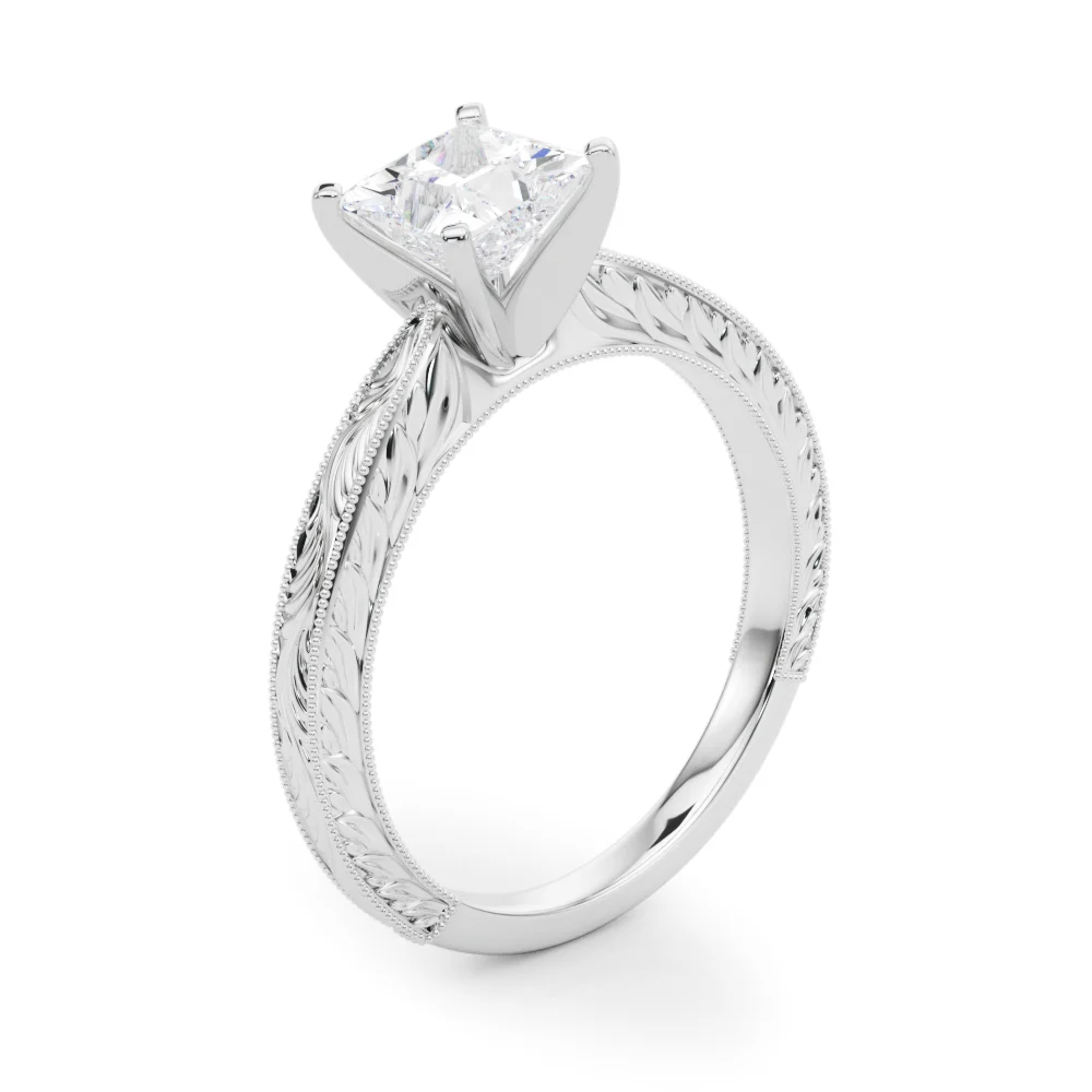 Vintage-inspired Milgrain Engagement Ring - Image 40