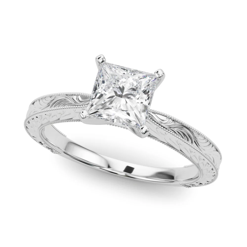 Vintage-inspired Milgrain Engagement Ring - Image 10
