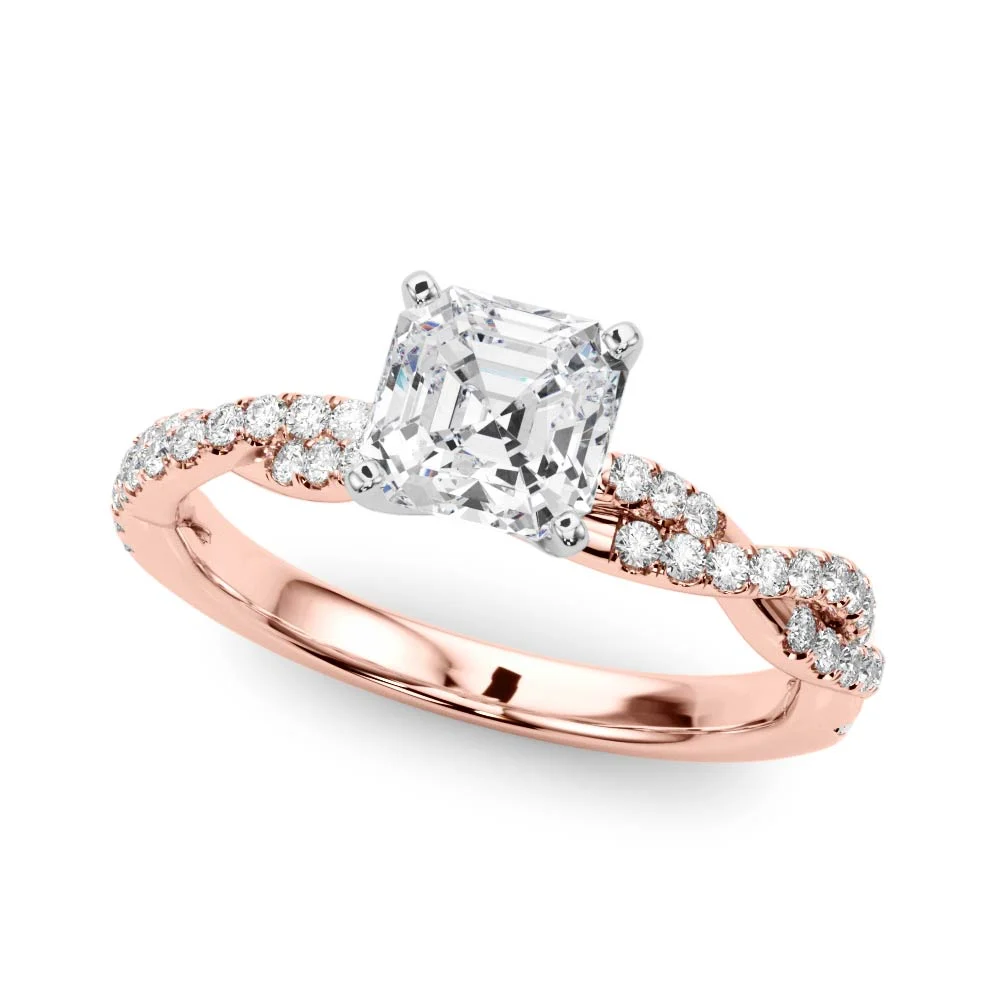 Twisting Diamond Adorned Engagement Ring - Image 87