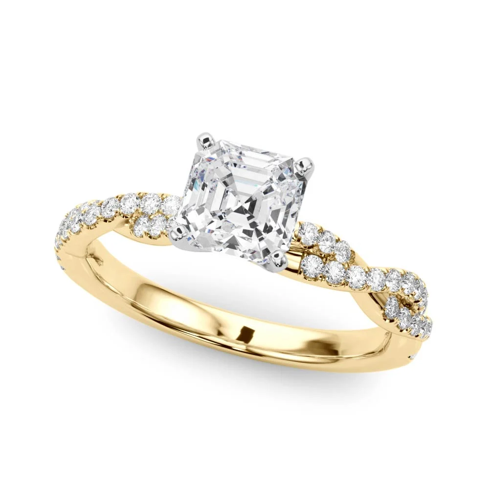 Twisting Diamond Adorned Engagement Ring - Image 44