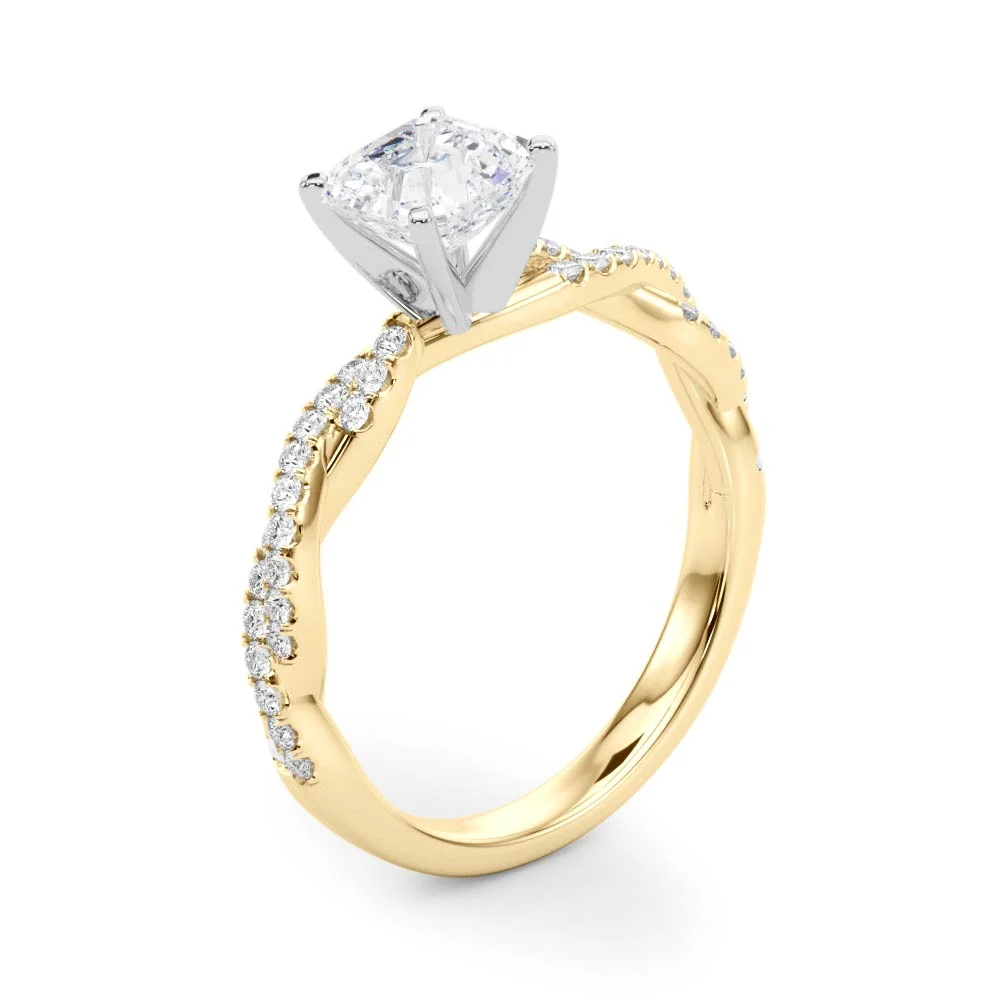 Twisting Diamond Adorned Engagement Ring - Image 71