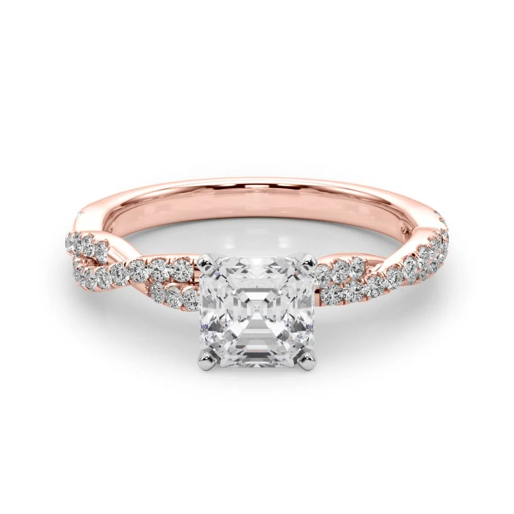 Twisting Diamond Adorned Engagement Ring - Image 105