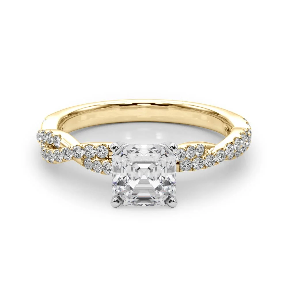Twisting Diamond Adorned Engagement Ring - Image 62