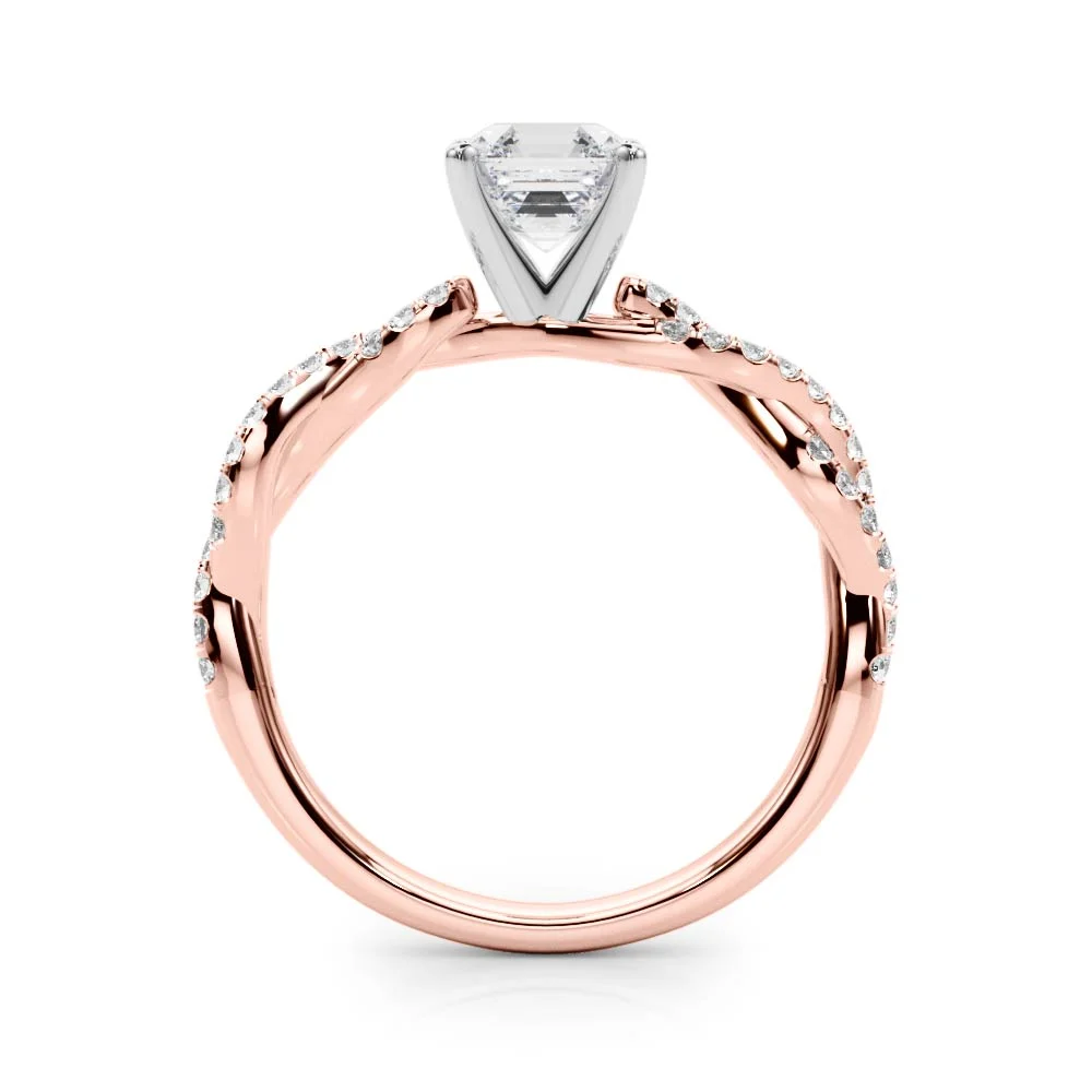 Twisting Diamond Adorned Engagement Ring - Image 96