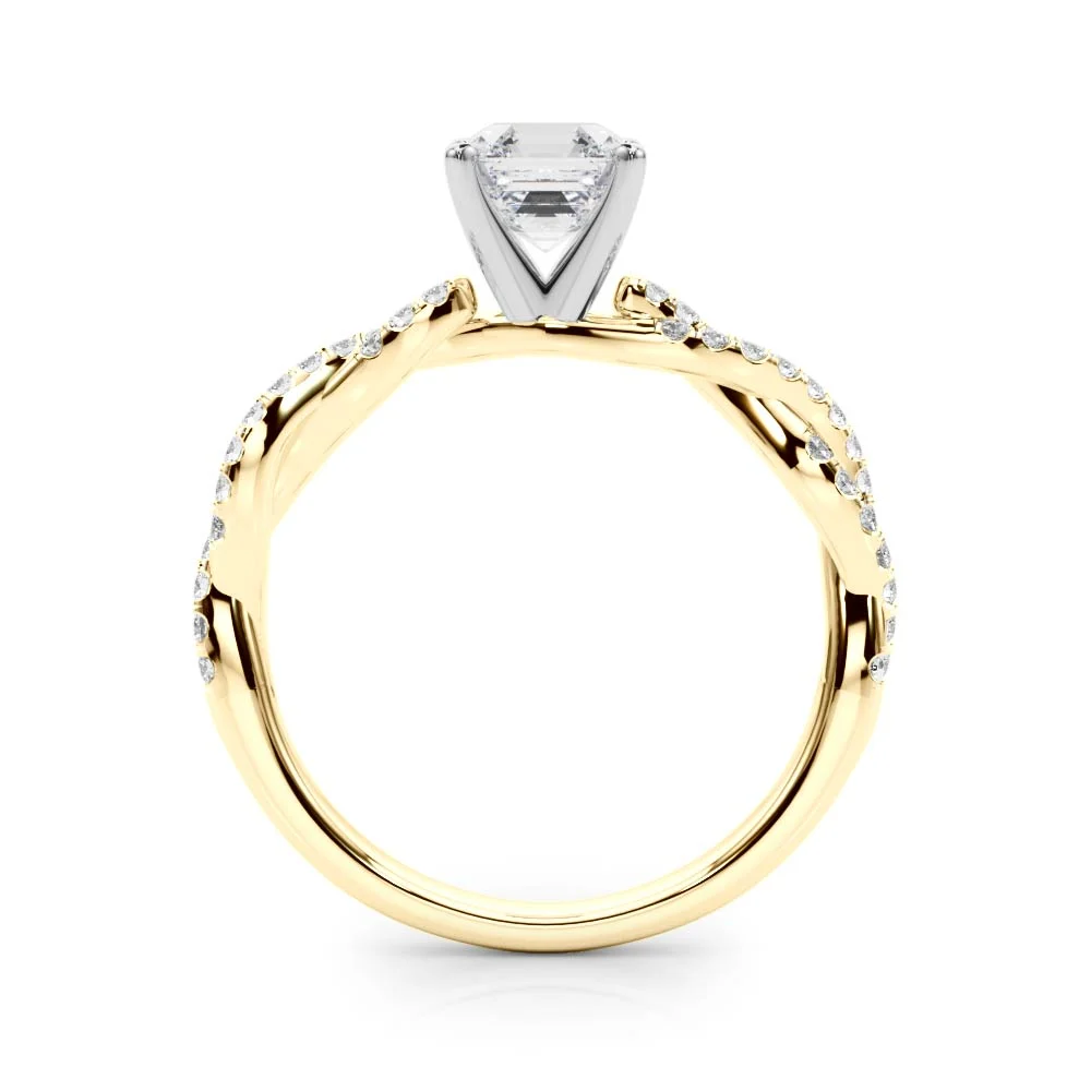 Twisting Diamond Adorned Engagement Ring - Image 53