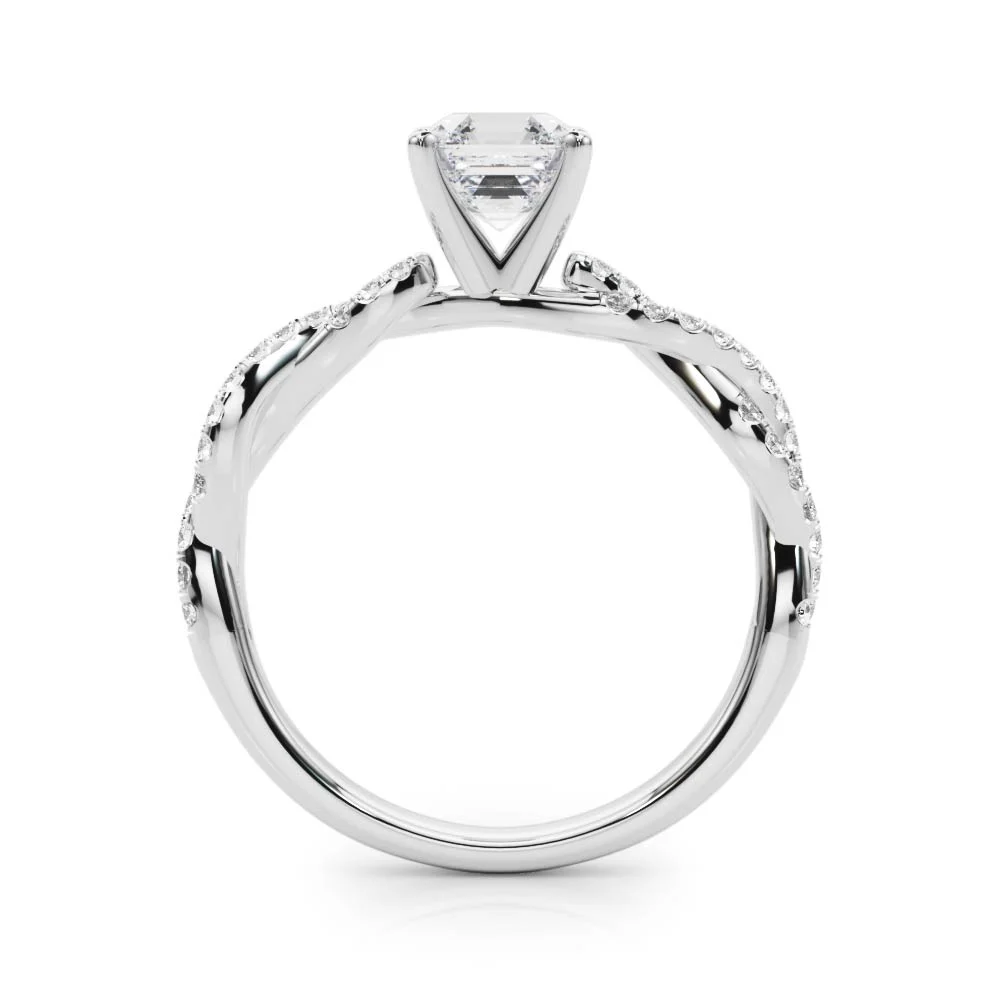 Twisting Diamond Adorned Engagement Ring - Image 10