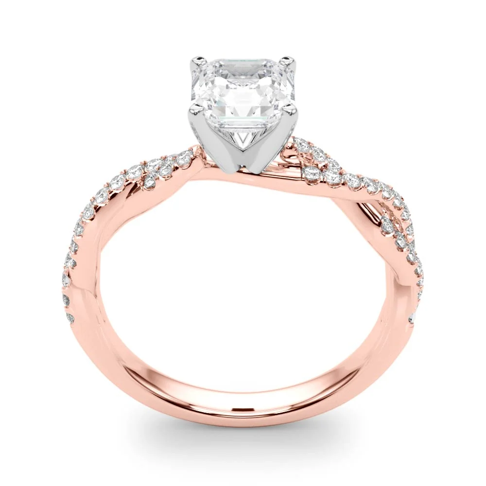 Twisting Diamond Adorned Engagement Ring - Image 123